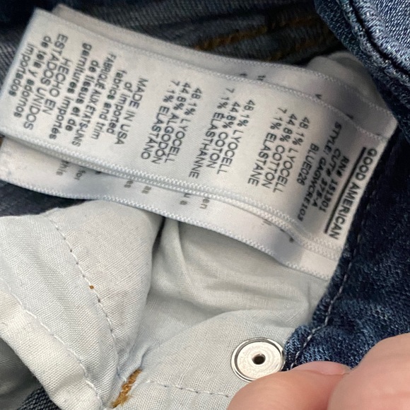 Good American Good Waist Crop Raw Skinny Jeans 24 - Picture 8 of 10